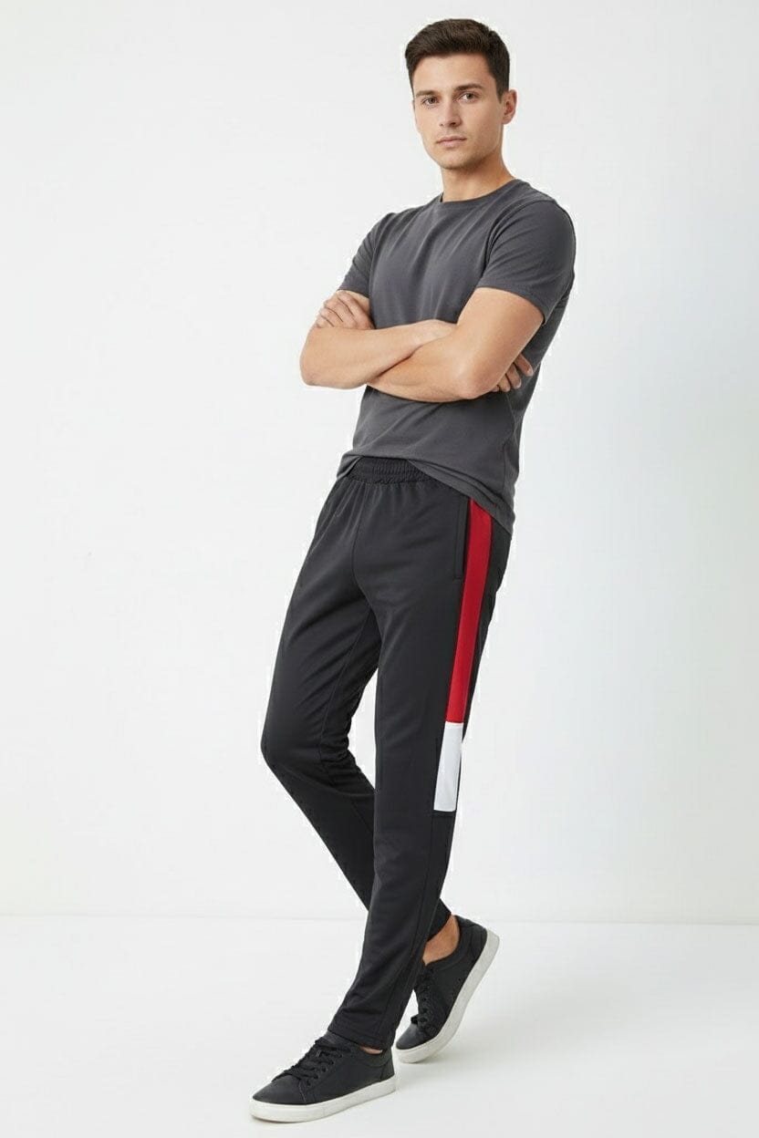 Men's Slim Fit Dual Panel Activewear Trousers