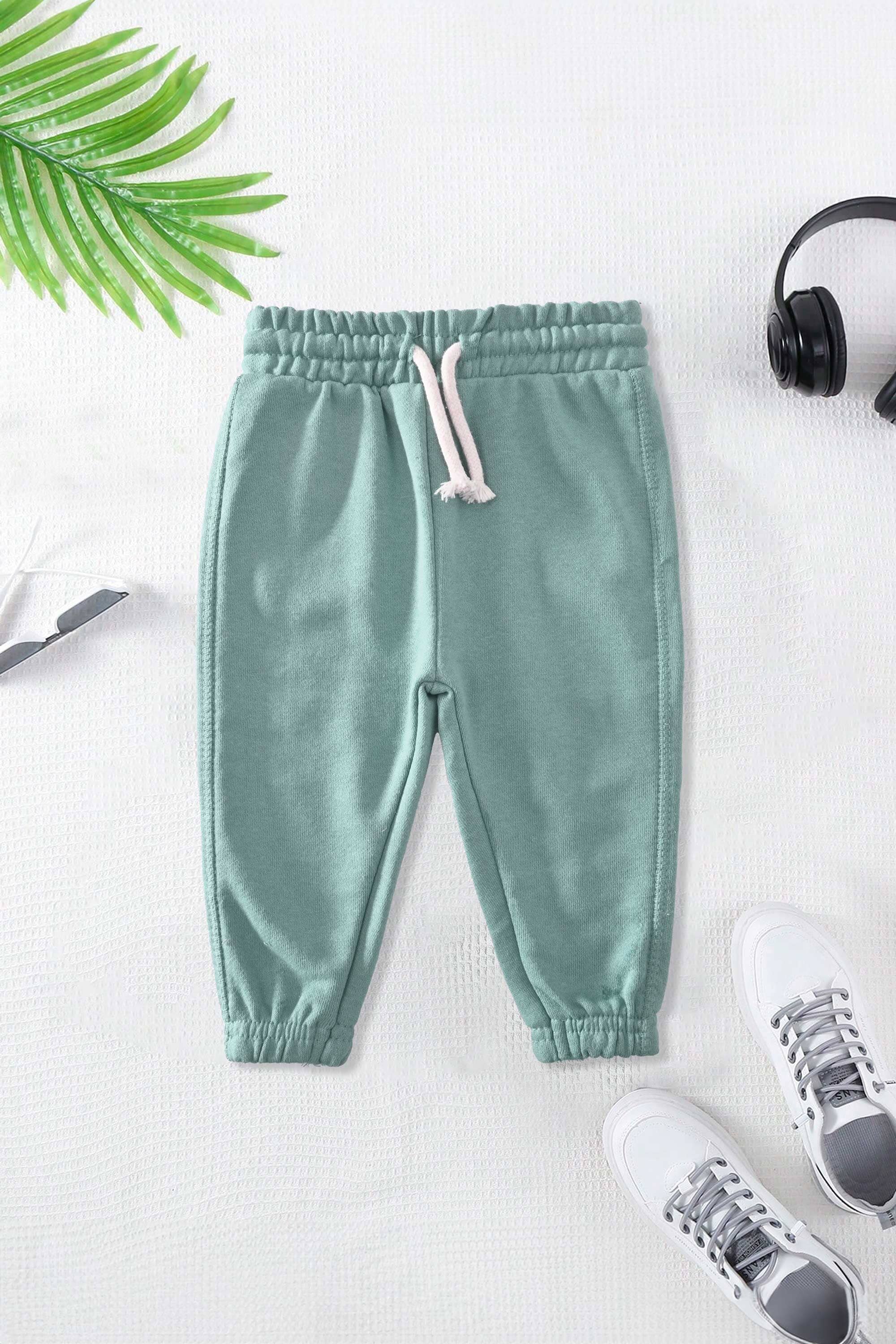 Lefties Kid's Solid Design Terry Jogger Pants Boy's Trousers SNR 