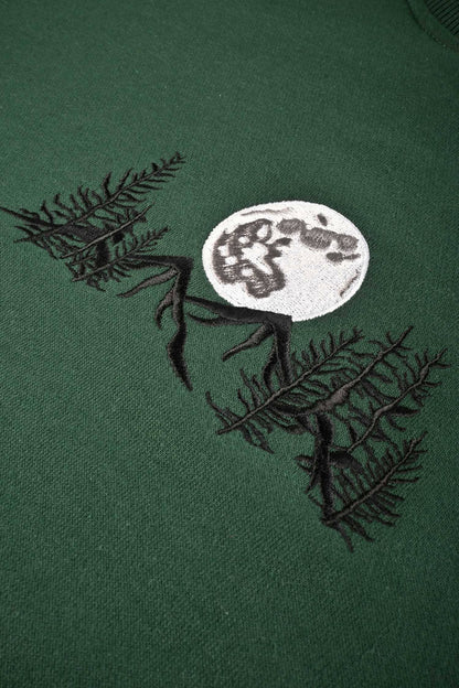 Polo Republica Men's Mountain Moon Embroidered Fleece Sweat Shirt Men's Sweat Shirt Polo Republica 