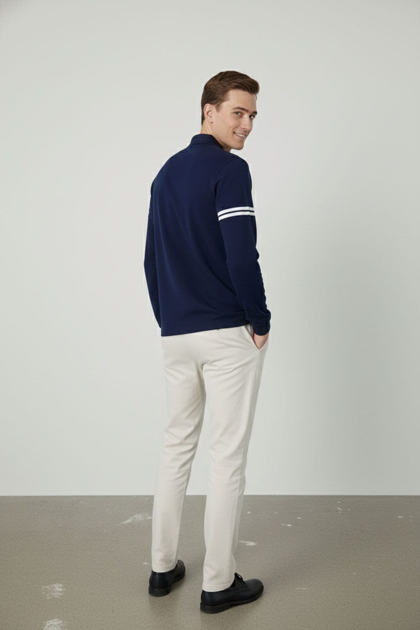 Men's Arm Striped Polo Shirt