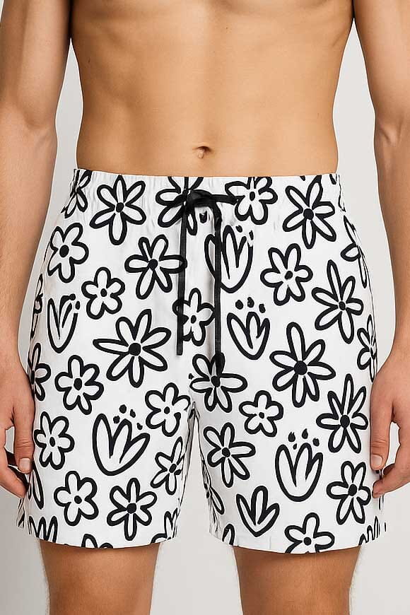 Men's Quick Dry Printed Activewear Swim Shorts