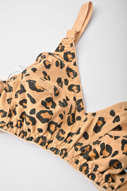 Smart Women's Leopard Design Single Jersey Bra Women's Lingerie SRL 