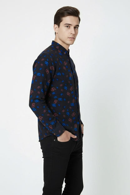 Scanners Men's Printed Casual Shirt