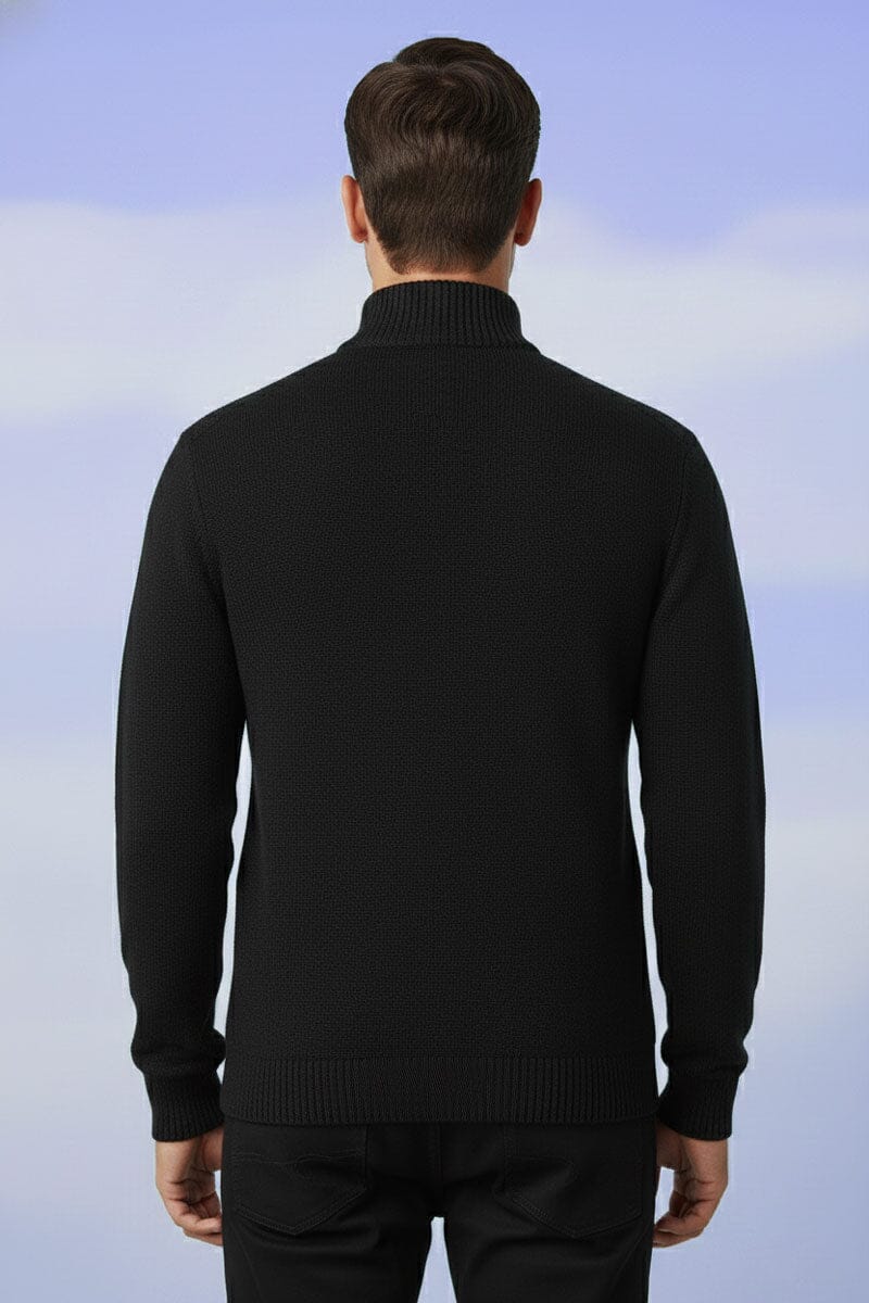 VT Men's Cable Knit Zipper Sweater