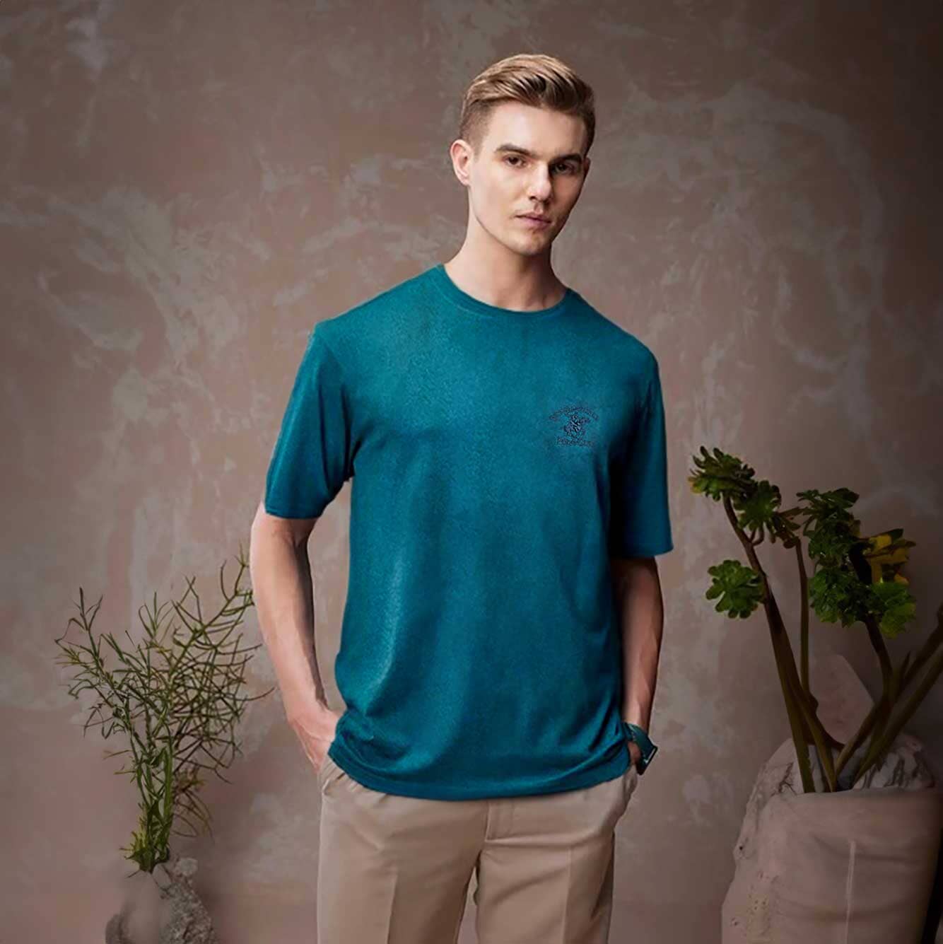 Beverly Hills Men's Short Sleeve Classic Tee Shirt Men's Tee Shirt Syed Adeel Zafar Zinc S 