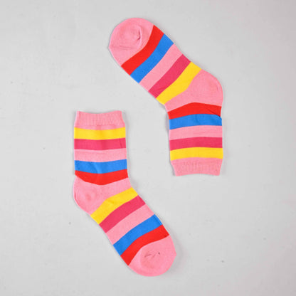 Women's Lining Style Classic Crew Socks Socks SRL Baby Pink D1 EUR 35-40