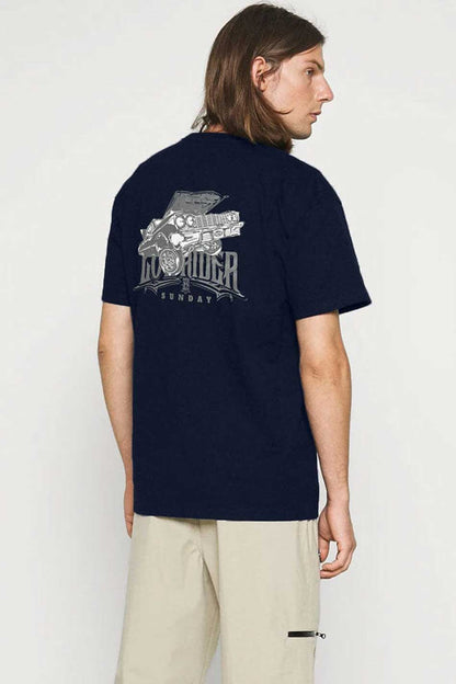 Polo Republica Men's Low Rider Printed Crew Neck Tee Shirt