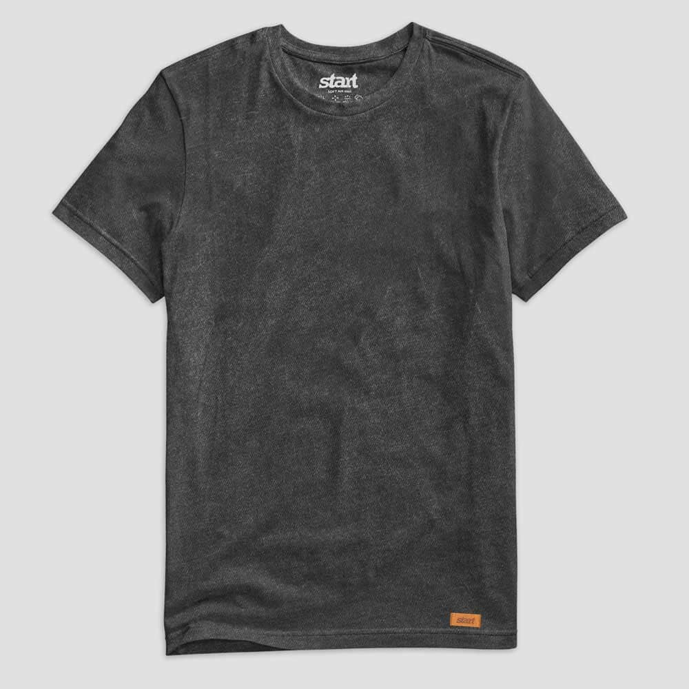 Start Men's Solid Design Short Sleeve Tee Shirt Men's Tee Shirt Weavetex Trading Black S 