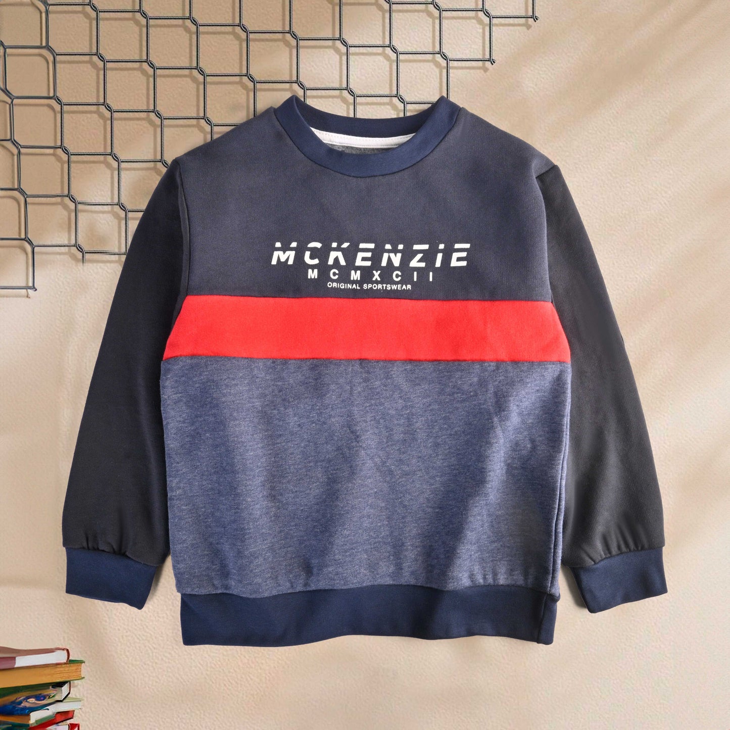 Archer & Finch Kid's Mckenzie Printed Fleece Sweat Shirt Kid's Sweat Shirt LFS Navy 3-4 Years 