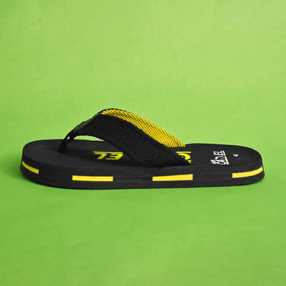 Black Camel Men's Strider Ultra-Light Soft Flip Flops Slippers Men's Shoes Hamza Traders Black & yellow EUR 40 