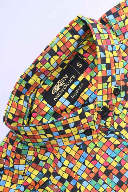 Nexoluce Men's Mariental Tailor Fit Casual Shirt