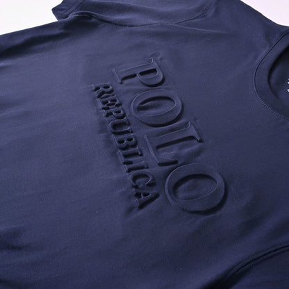 Polo Republica Men's Logo Embossed Crew Neck Tee Shirt Men's Tee Shirt Polo Republica 