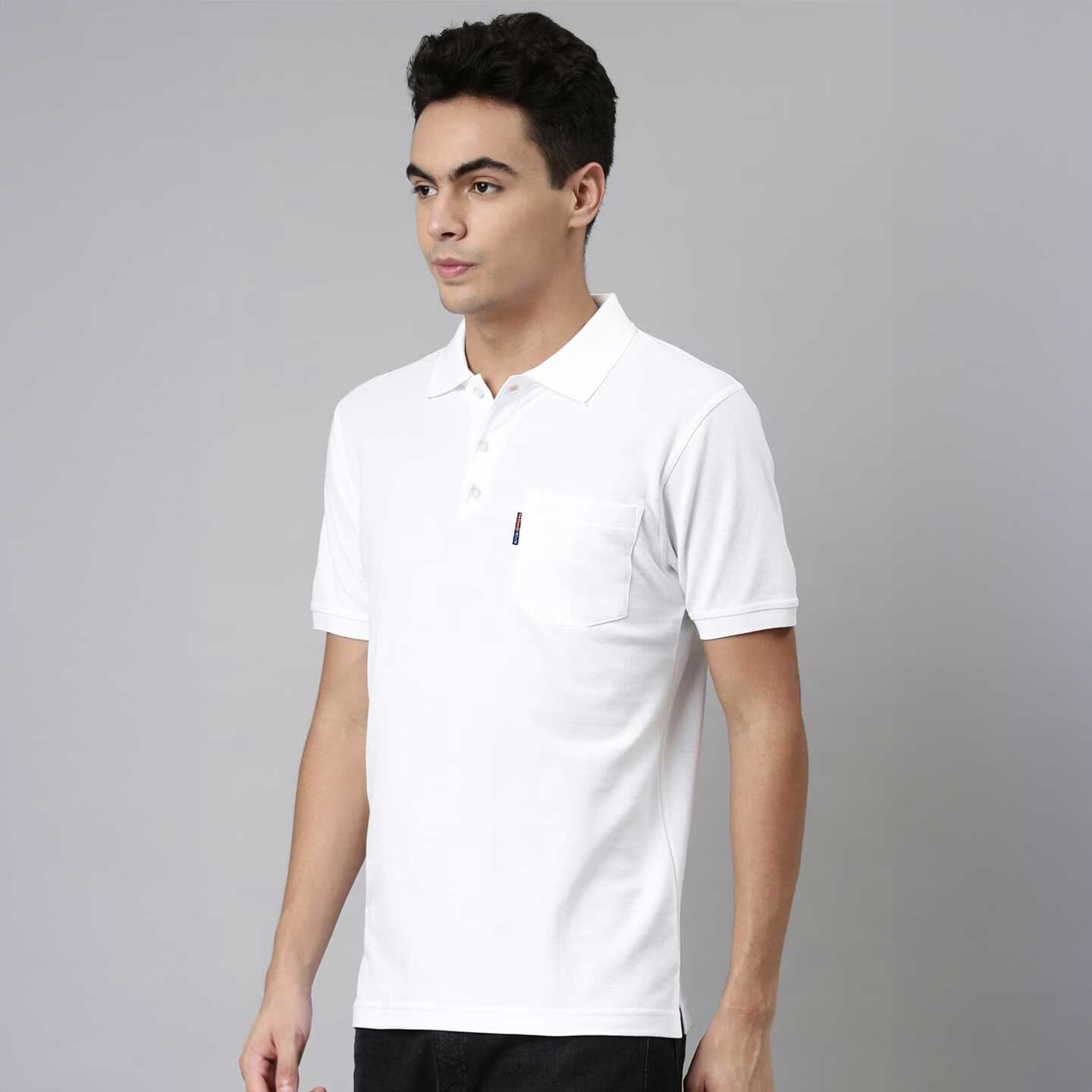 Salesianer Men's Short Sleeves Polo Shirt Men's Polo Shirt Image White XS 