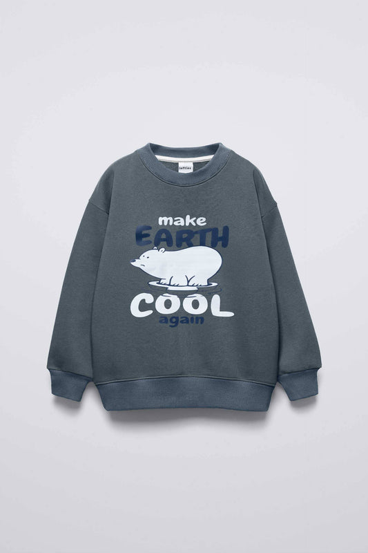 Lefties Kid's Make Earth Printed Fleece Sweatshirt