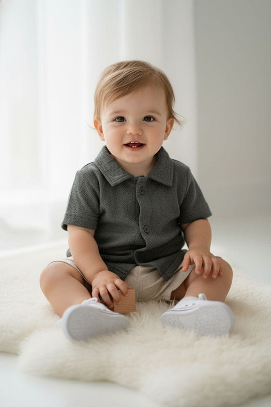 Kid's Stretchable Minor Fault Casual Shirt