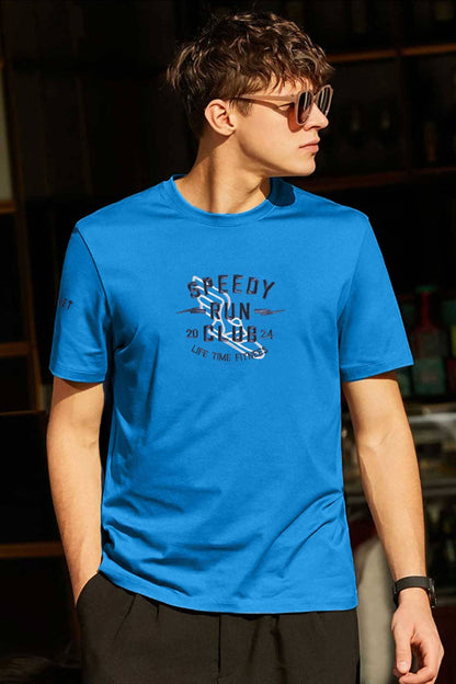 Polo Republica Men's Speed Run Club Embroidered Crew Neck Tee Shirt