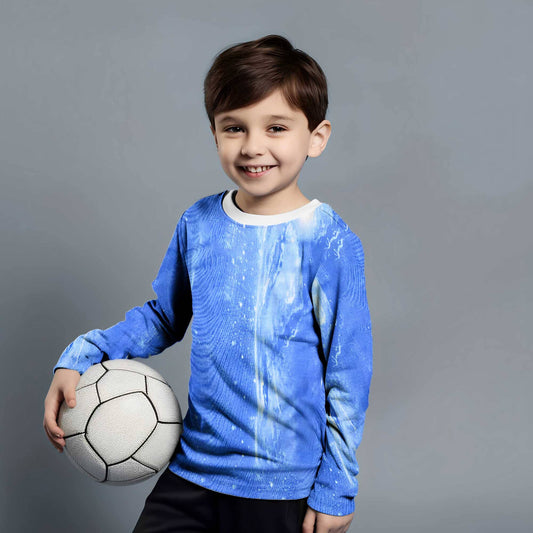 Kid's Libertad Long Sleeve Tee Shirt Boy's Tee Shirt Minhas Garments Blue 9-12 Months 