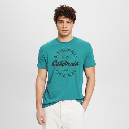 Blend Men's California Printed Tee Shirt Men's Tee Shirt IST Aqua Blue S 
