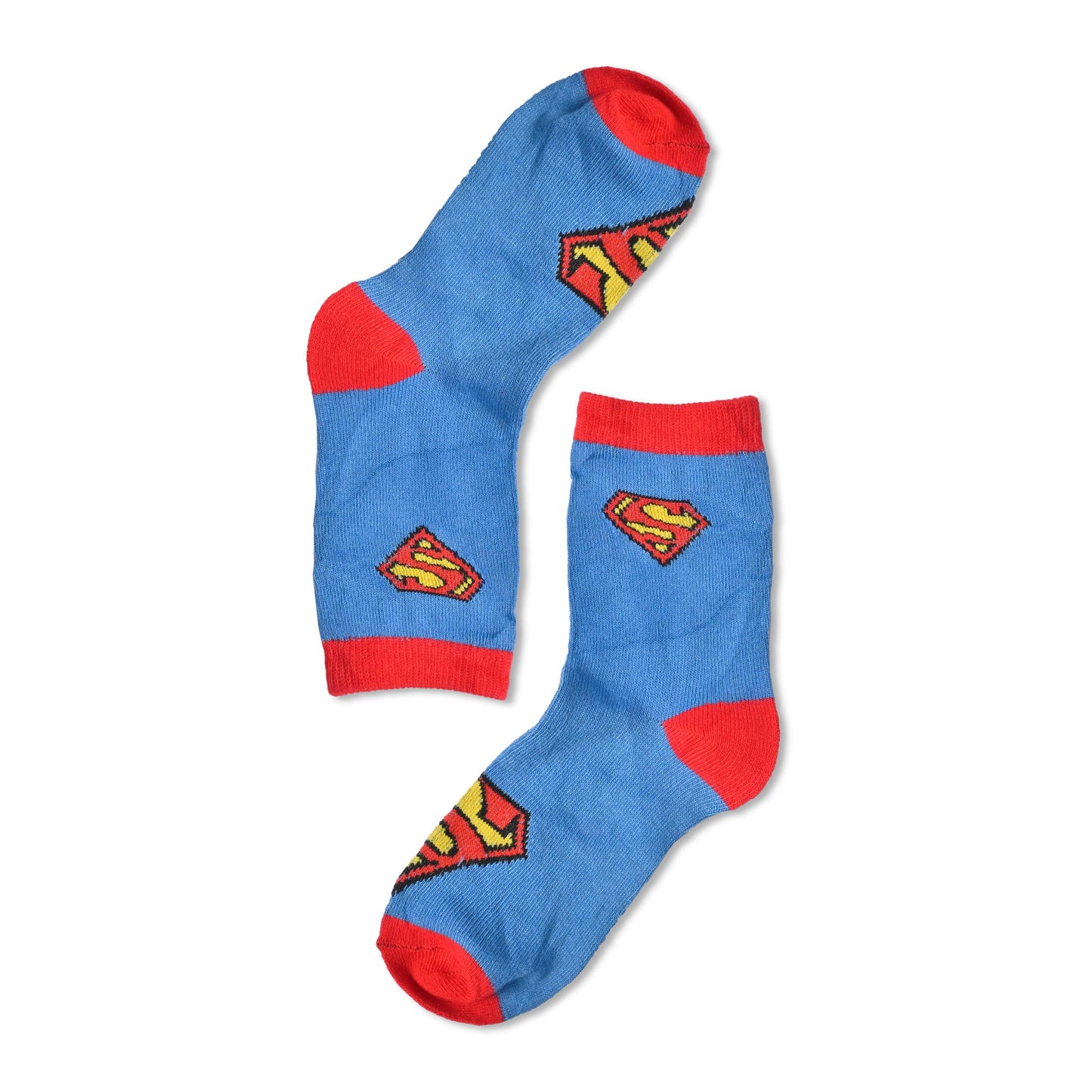 Kid's Superhero Logo Printed Socks Socks RAM Sky 2-3 Years 