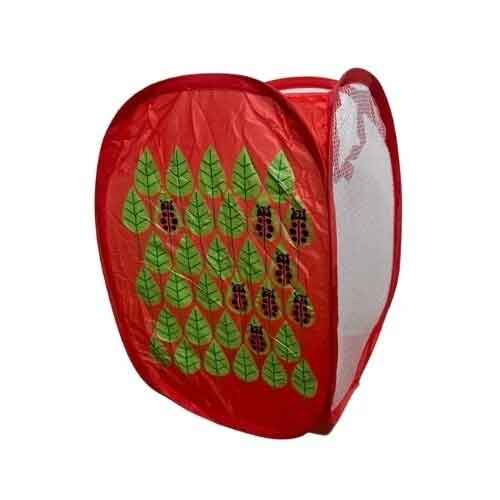 Foldable Net Classic Laundry Basket Drawstring Bag RAM Red 