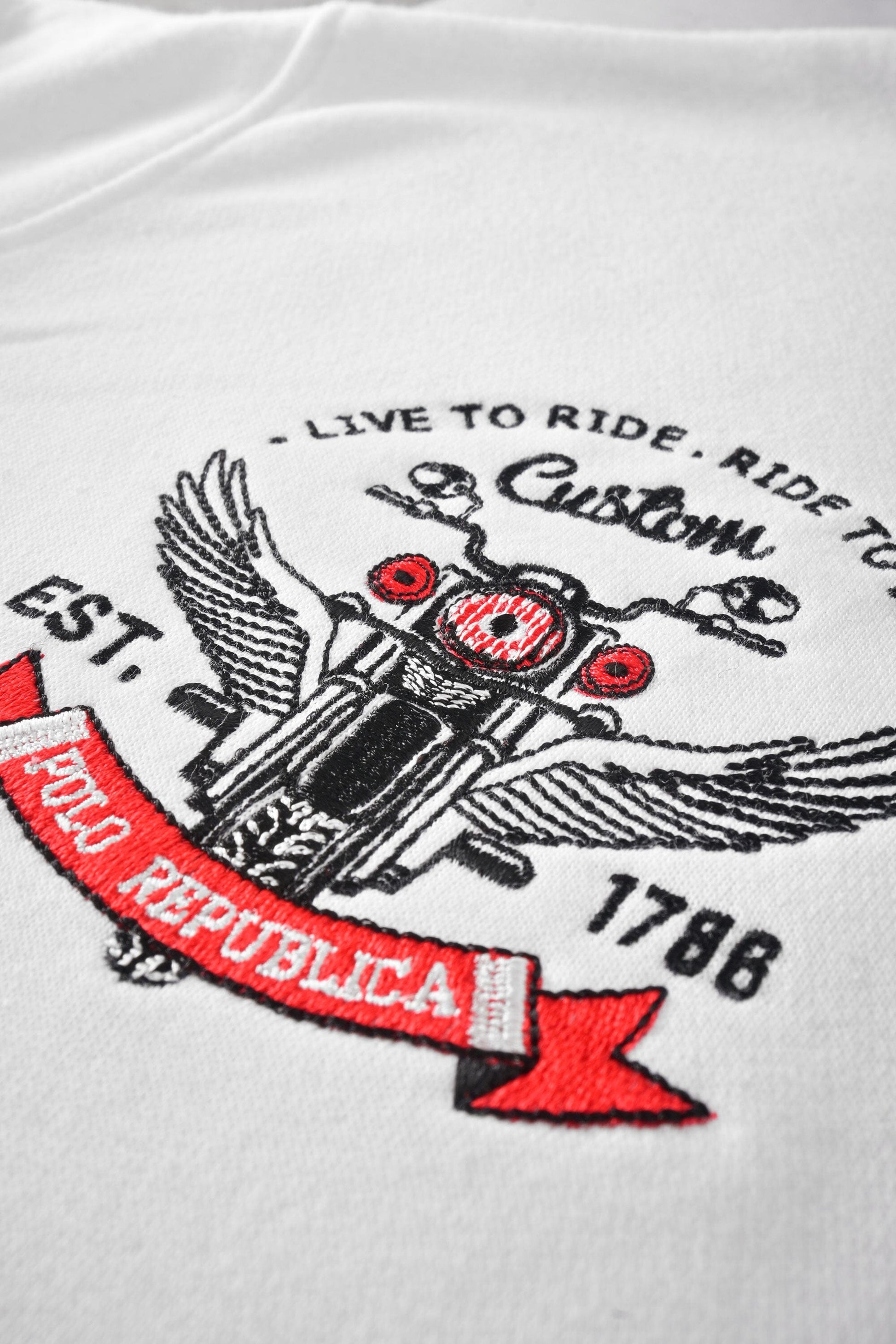 Polo Republica Men's Brooklyn 1965 Embroidered Quarter Zipper Sweat Shirt Men's Sweat Shirt Polo Republica 