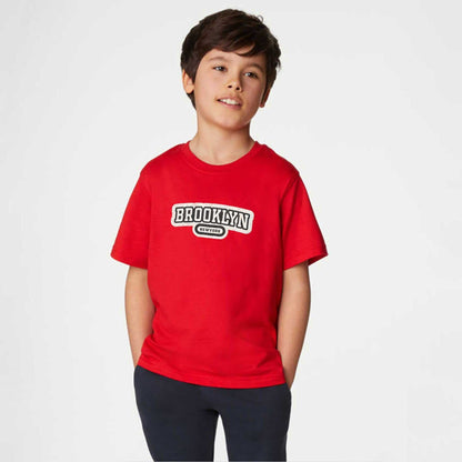 Polo Republica Boy's Brooklyn Newyork Printed Tee Shirt Boy's Tee Shirt Polo Republica Red 1-2 Years 