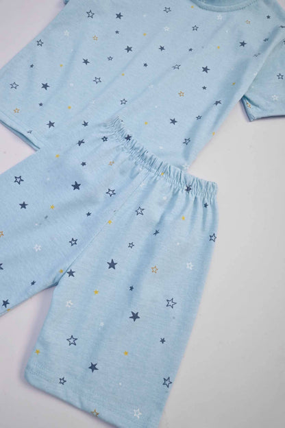 Kid's Classic Star Printed Tee Shirt & Shorts Set