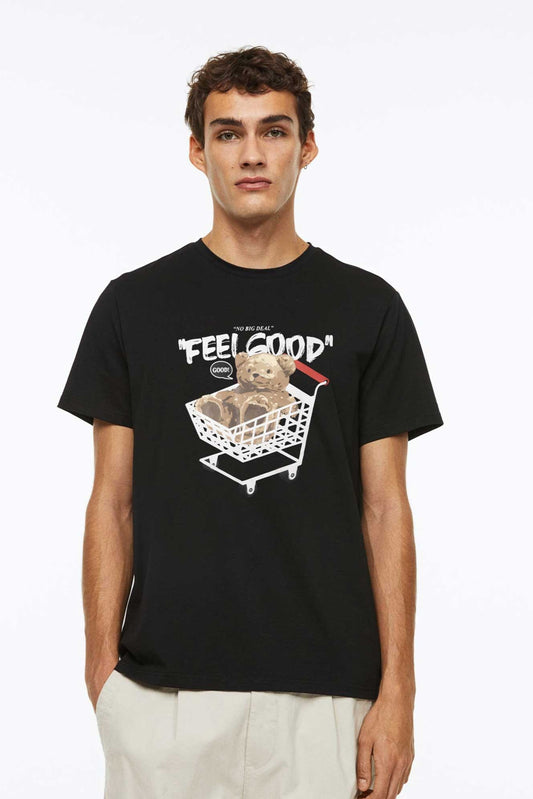 Polo Republica Men's Feel Good Printed Crew Neck Tee Shirt