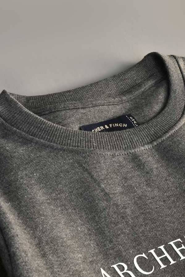 Archer & Finch Boy's Contrast Panel Logo Printed Fleece Sweat Shirt Boy's Sweat Shirt LFS 