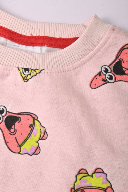 Kid's Spongebob & Patrick Printed Fleece Sweat Shirt Boy's Sweat Shirt SNR 
