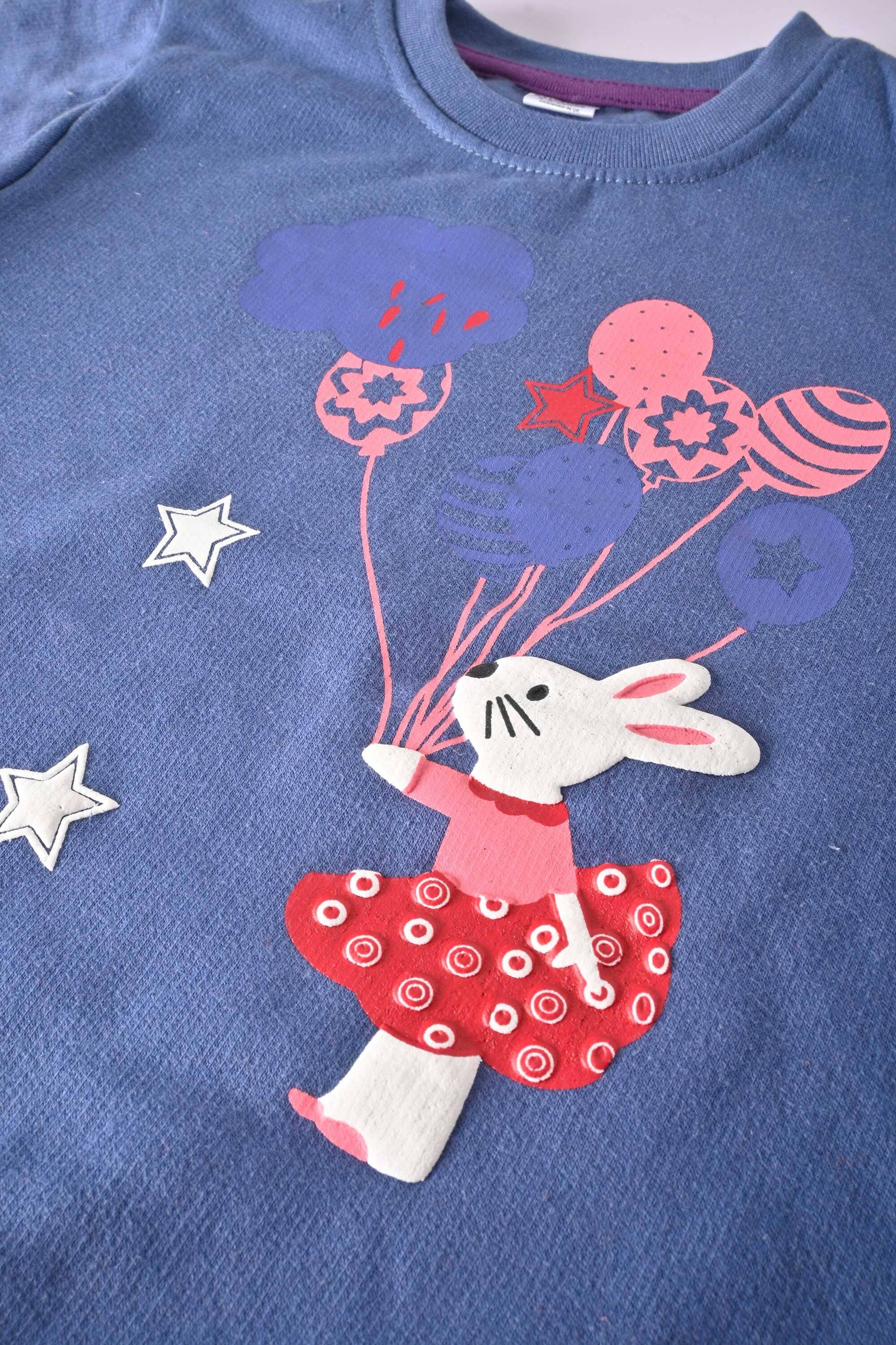 Minoti Kid's Bunny Balloons Fleece Sweat Shirt Kid's Sweat Shirt ZBC 