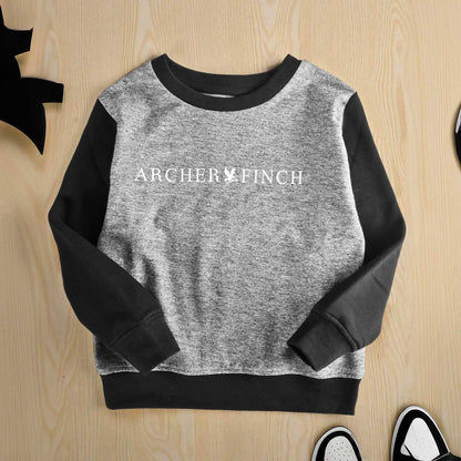 Archer & Finch Kid's Contrast Sleeve's Sweat Shirt Kid's Sweat Shirt LFS Melange Grey 3-4 Years 