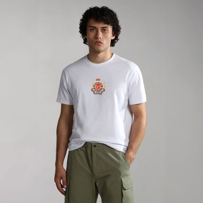 Polo Republica Men's PRC Crest & 8 Embroidered Crew Neck Tee Shirt Men's Tee Shirt Polo Republica White S 