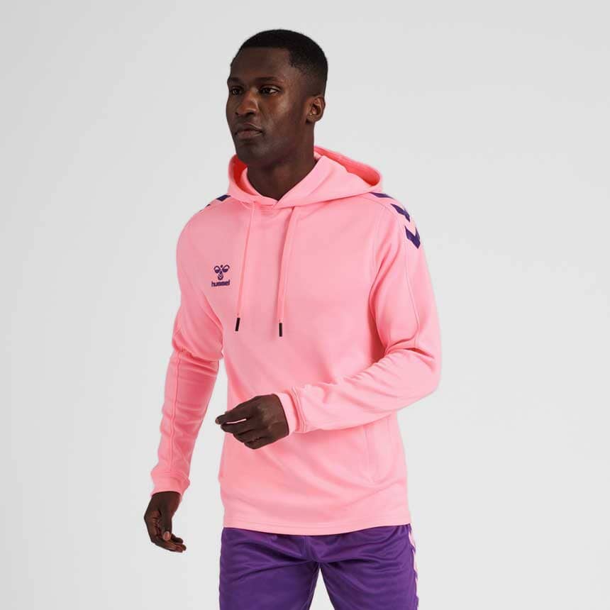 Hummel Men's Shoulders Arrow Be Cool Activewear Hoodie Men's Jacket HAS Apparel Pink XS 