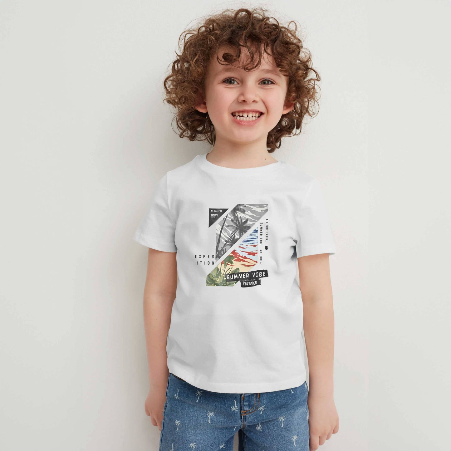 Polo Republica Boy's Summer Vibe Printed Tee Shirt