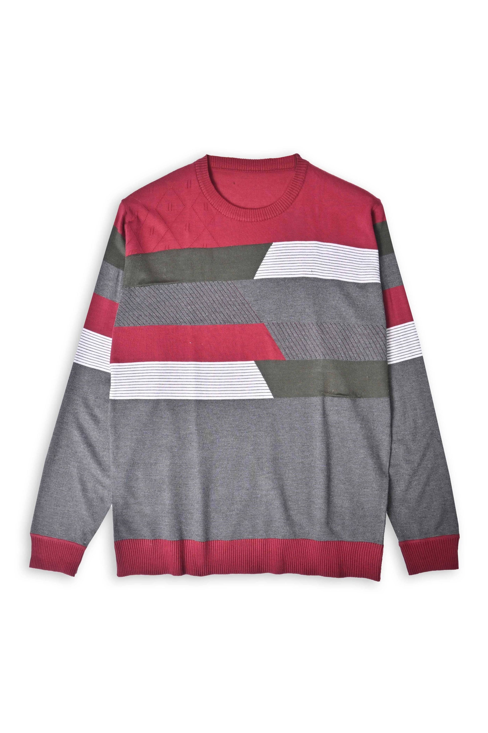Fashion Men's Contrast Panels Design Sweater Men's Sweat Shirt First Choice 