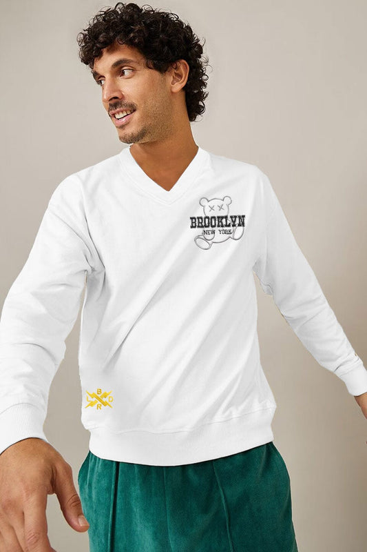 Polo Republica Men's Brooklyn Embroidered V-Neck Sweat Shirt Men's Sweat Shirt Polo Republica 