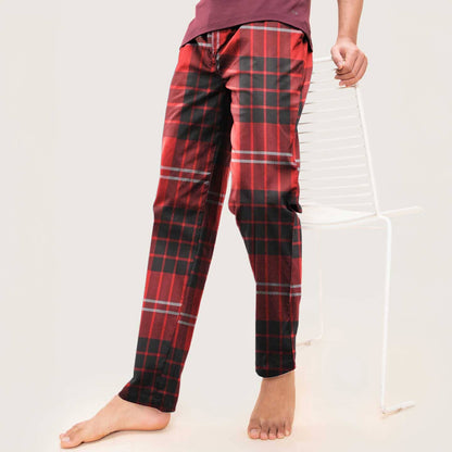 Archer & Finch Men's Check Design Terry Trousers Men's Trousers LFS Red S 