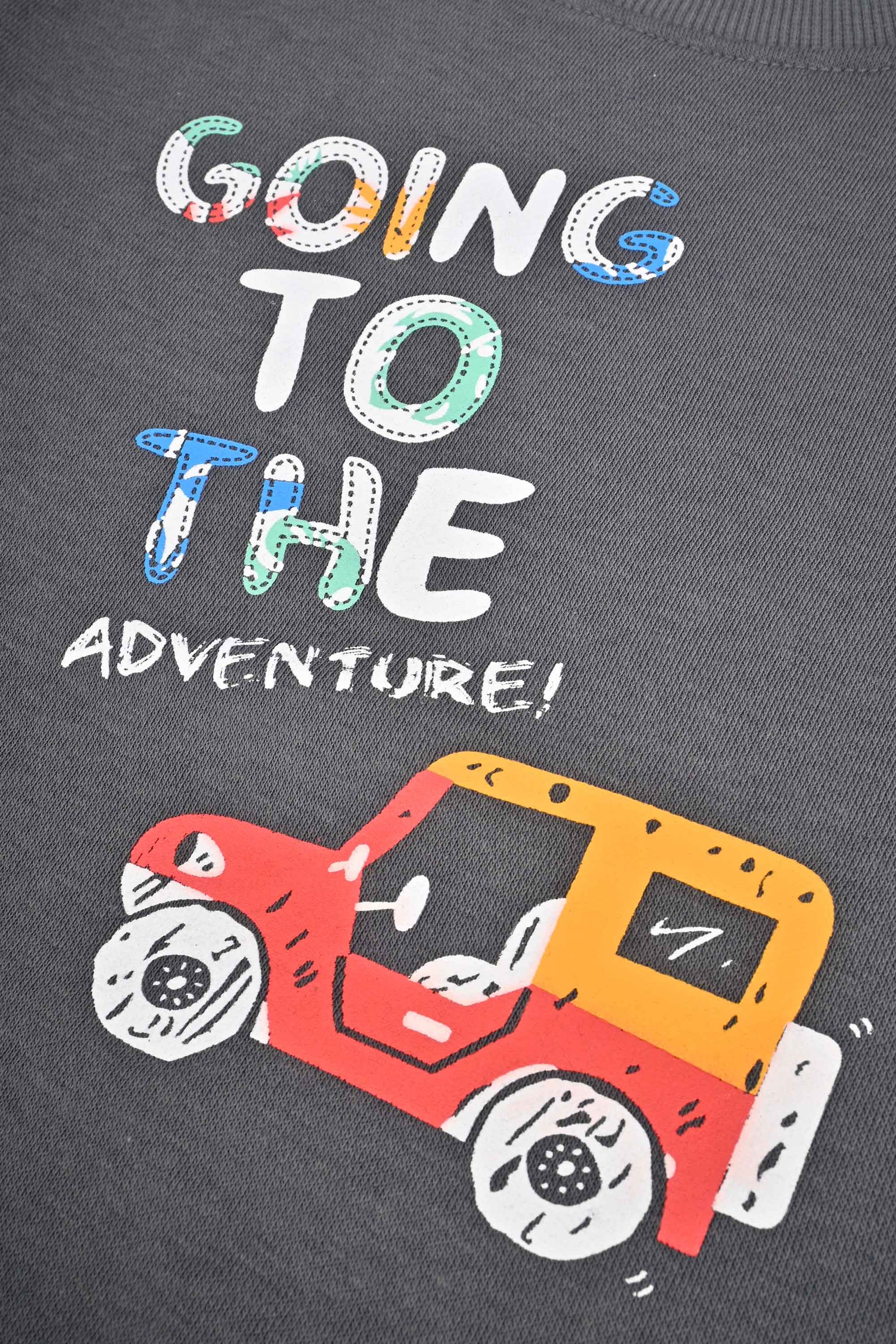Kid's Going To The Adventure Printed Fleece Sweat Shirt Kid's Sweat Shirt ZBC 