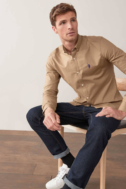 Polo Republica Men's Signature Pony Embroidered Solid Casual Shirt Men's Casual Shirt Polo Republica 