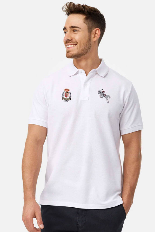 Polo Republica Men's Horse Rider & Polo Crest Embroidered Short Sleeve Polo Shirt Men's Polo Shirt Polo Republica 