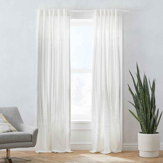 West Elm Echo Print Cotton Canvas Curtain - Set of 2 Curtain MB Traders 