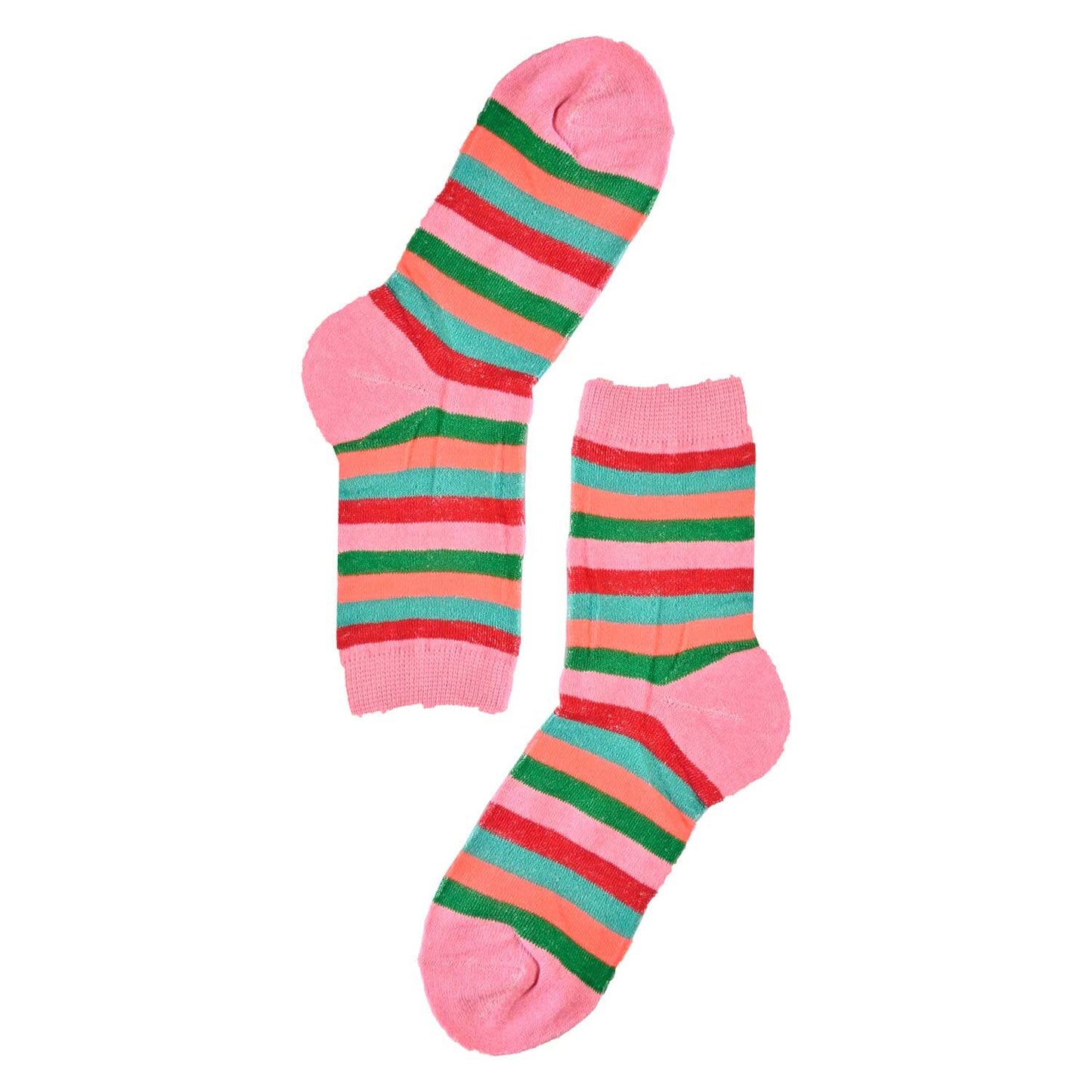 Women's Lining Style Classic Crew Socks Socks SRL Pink D2 EUR 35-40