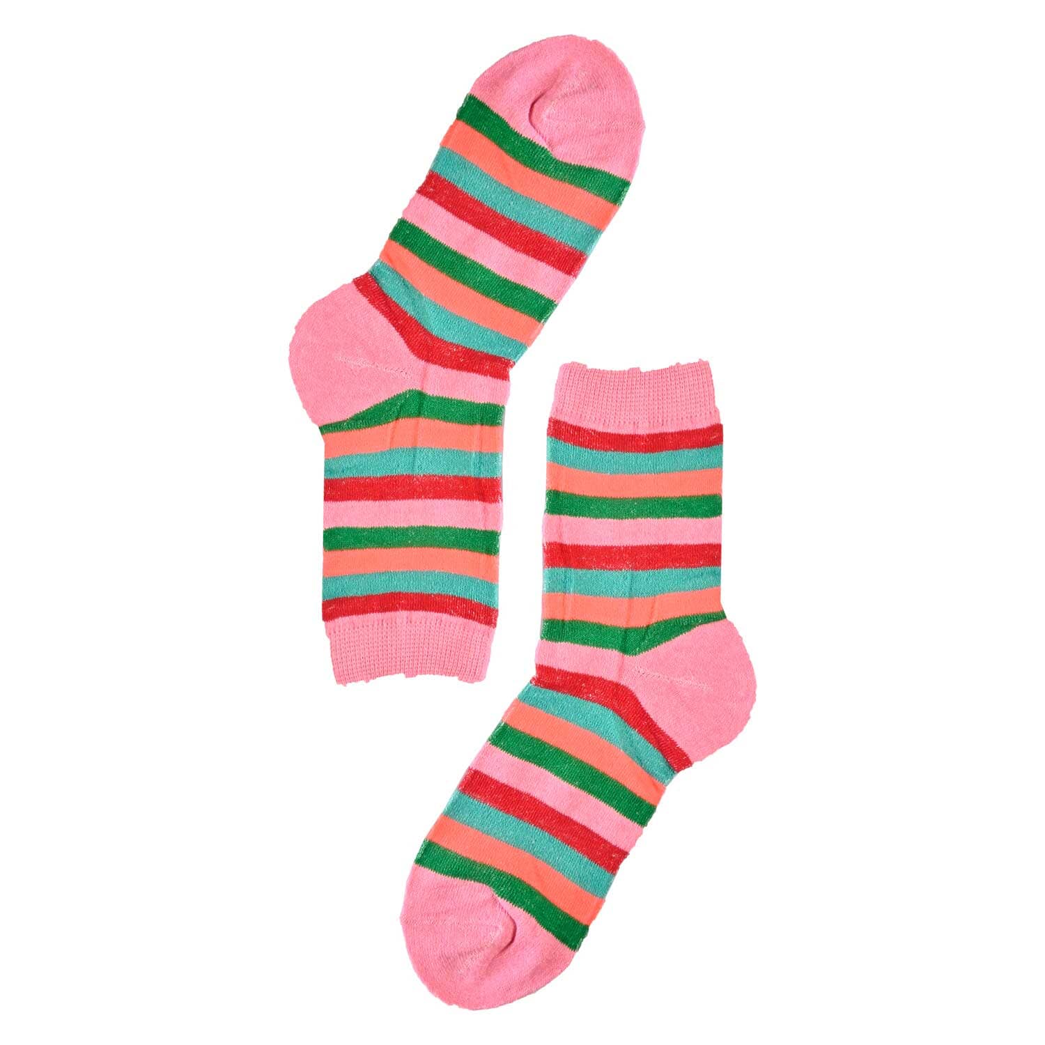 Women's Lining Style Classic Crew Socks Socks SRL Pink D2 EUR 35-40