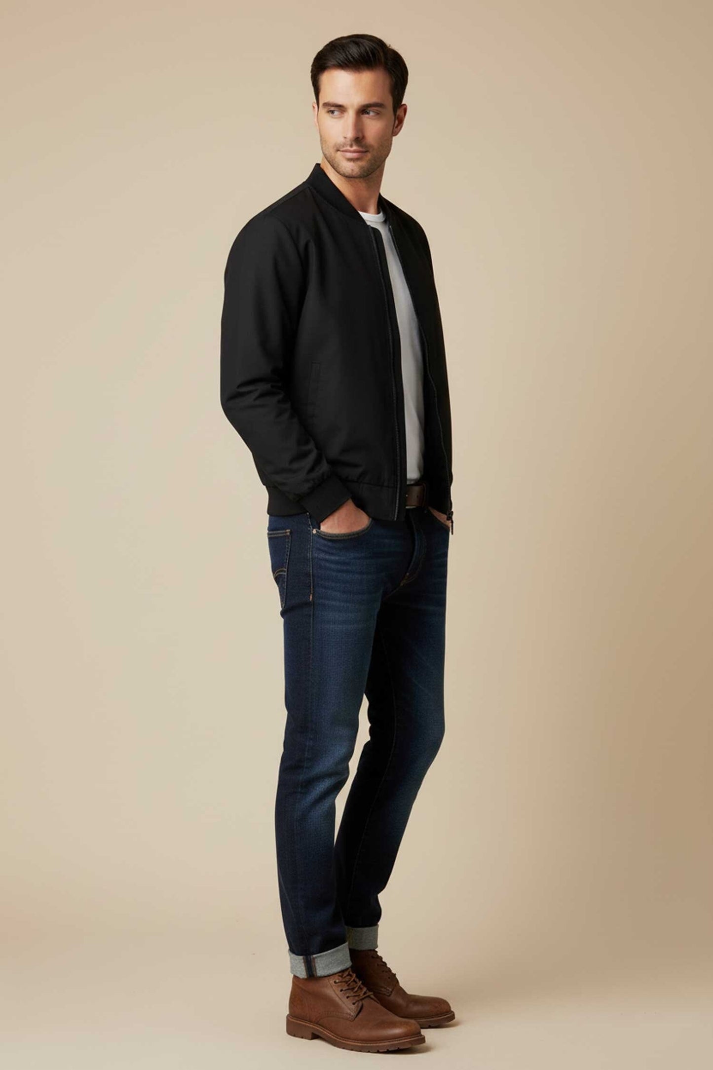 USQUARED Men's Societe Noire Bomber Jacket