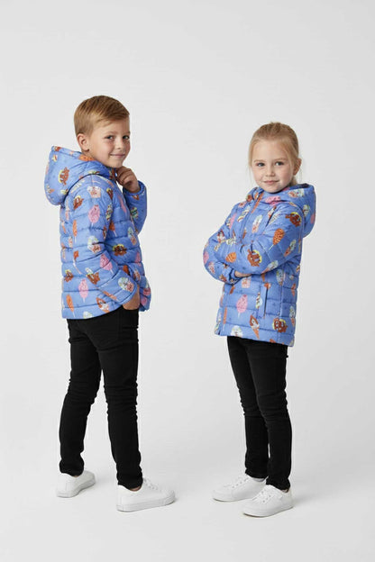 Olive Outfits Kid's Lightweight Hooded Puffer Jacket