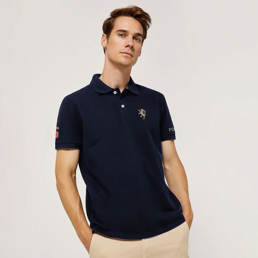 Polo Republica Men's Lion 5 & Polo Embroidered Short Sleeve Polo Shirt Men's Polo Shirt Polo Republica Navy S 
