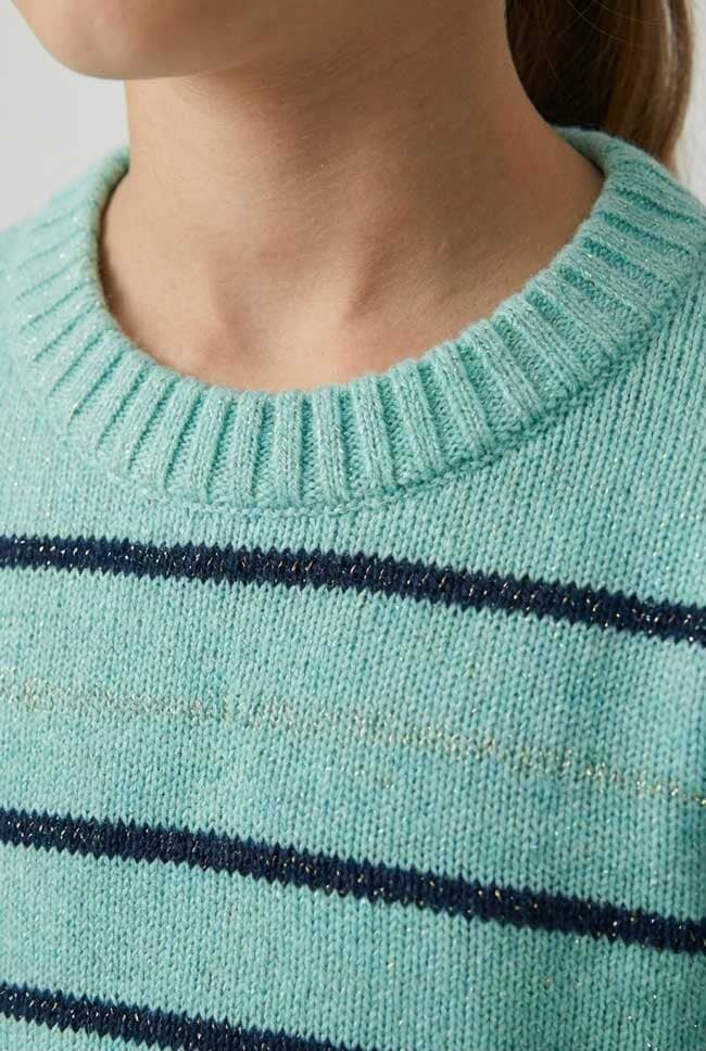 Yes Mom Girl's Shimmer Knitted Sweater