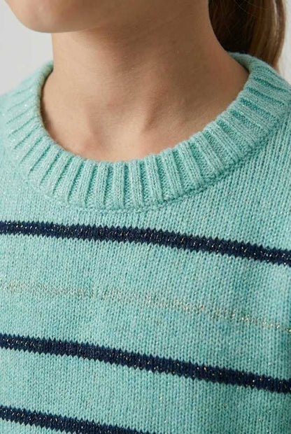 Yes Mom Girl's Shimmer Knitted Sweater