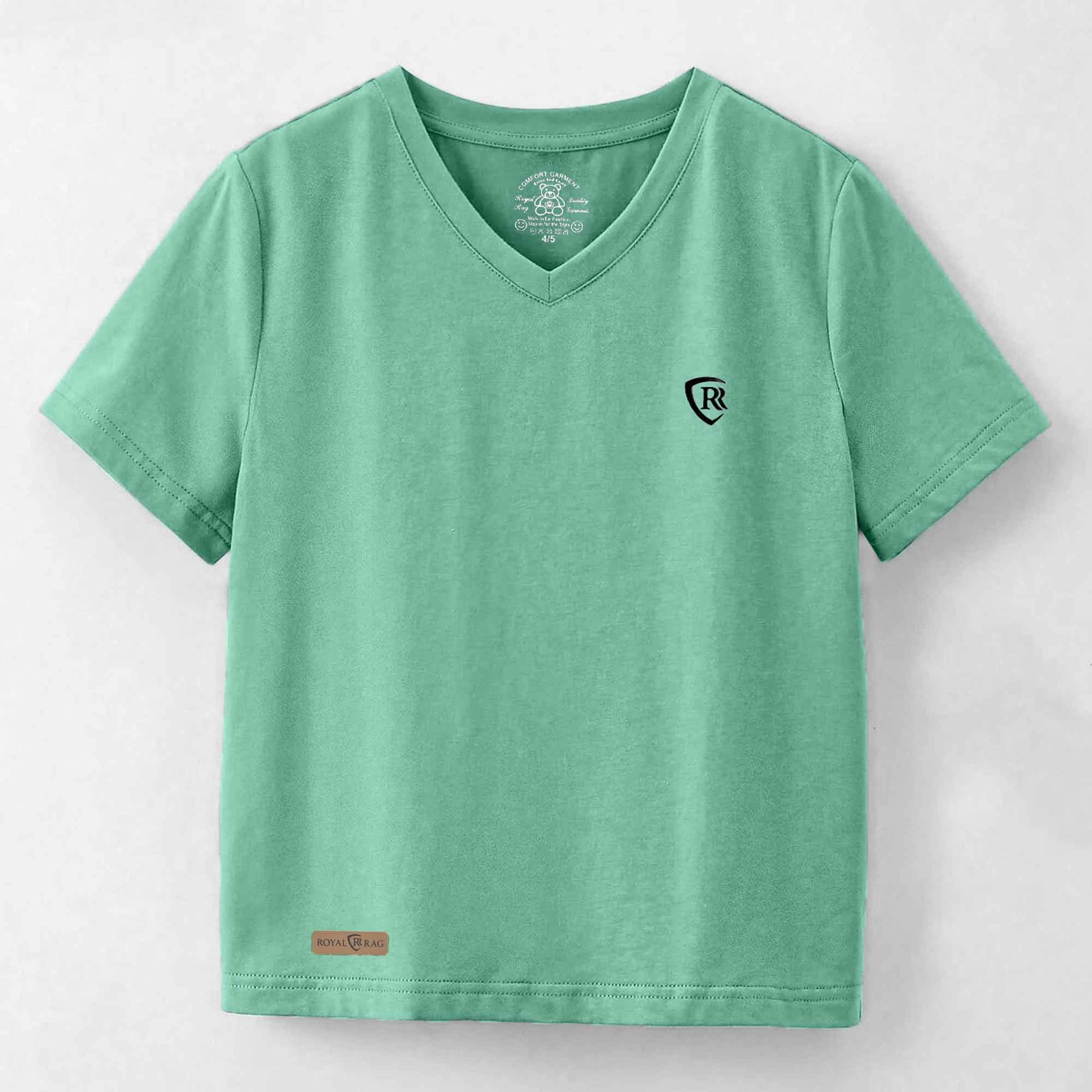 Royal Rag Boy's V-Neck T-Shirt - Classy Comfort Boy's Tee Shirt Usman Traders Aqua Green 2-3 Years 